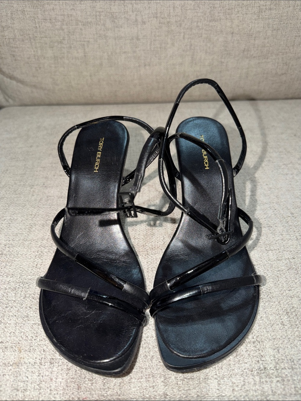 Tory Burch Black Patent Strappy Women's Sandals